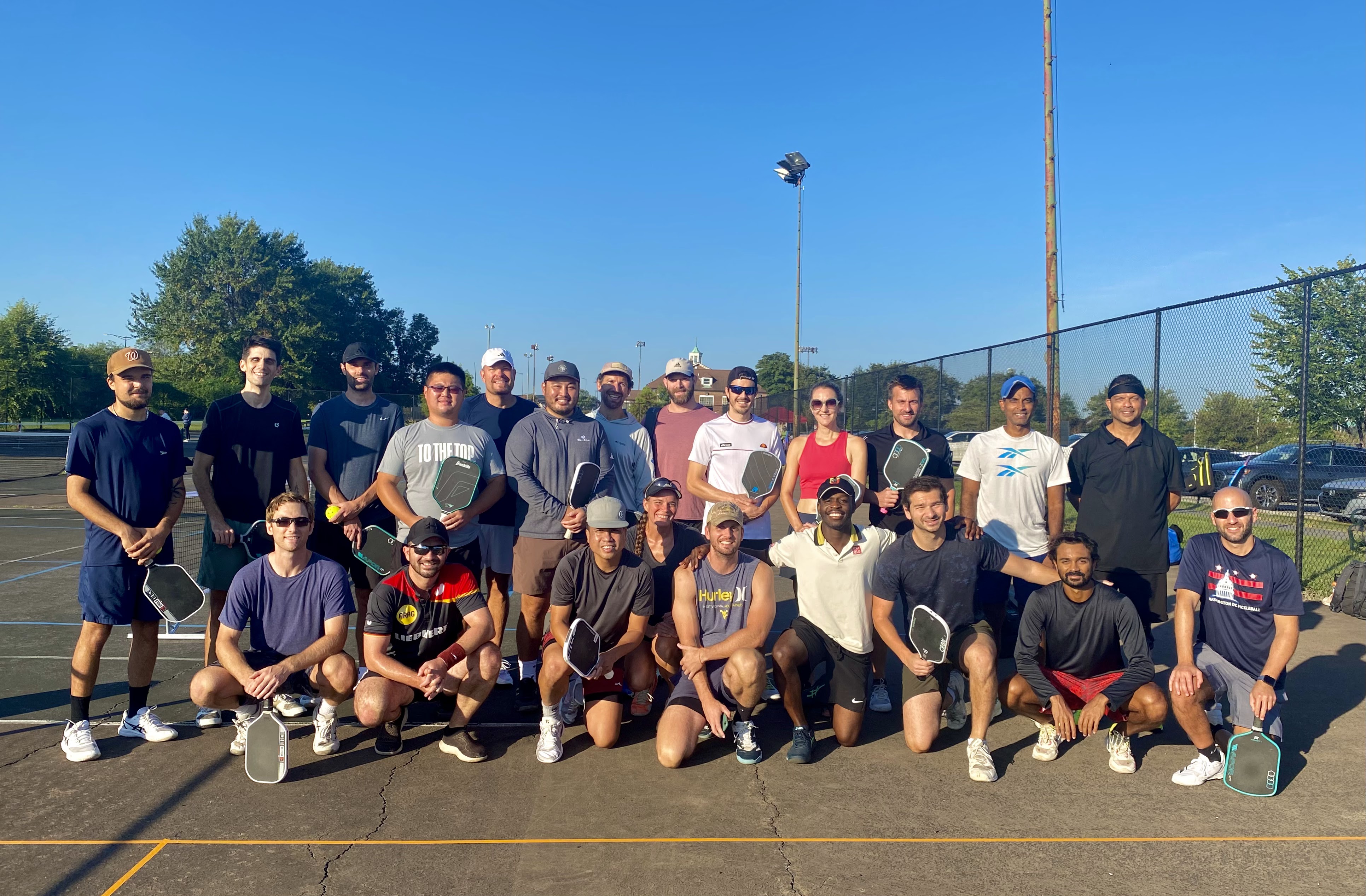 DCPL tournament participants gathered on the courts